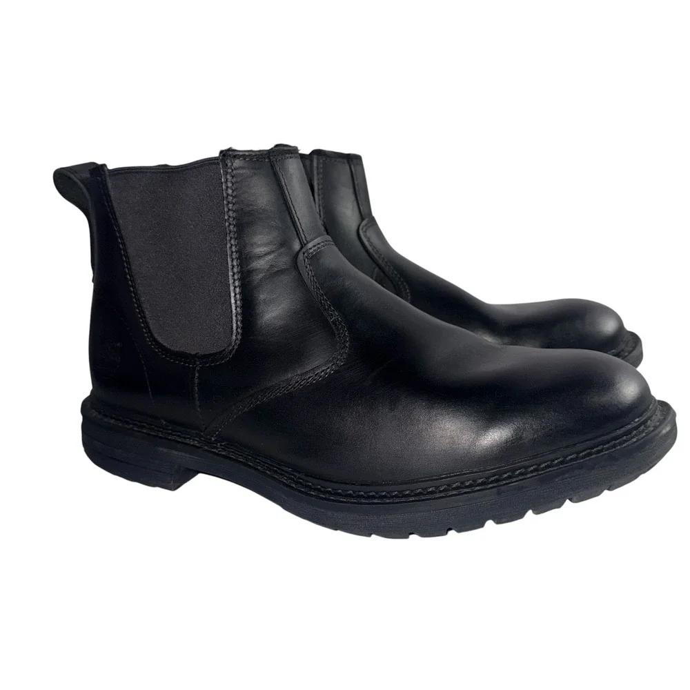 Timberland Tremont Chelsea Boots Mens 10W‎ Black Good Earthkeepers Leather 5124A